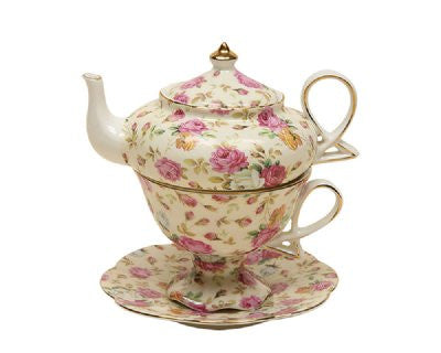 Tea for One ~ Elegant Victorian Chinz Pattern ~