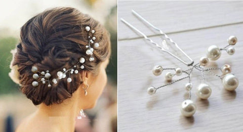 Hair Art ~ Set of 3 Pearl Hair Pins