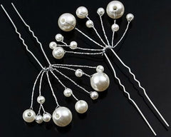 Hair Art ~ Set of 3 Pearl Hair Pins