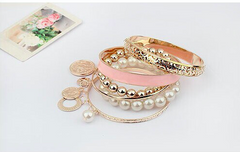 Fashion Elegance ~ Multilayer Charm and Bangles Bracelet